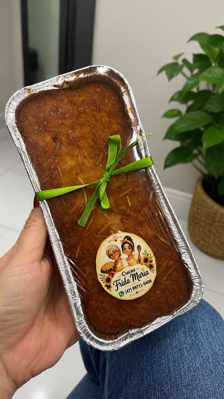 Bolo de milho com coco